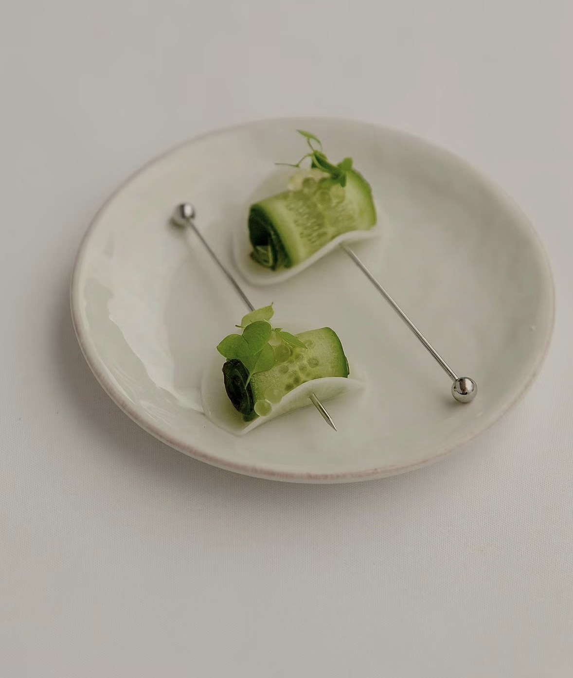 Cucumber roll bites