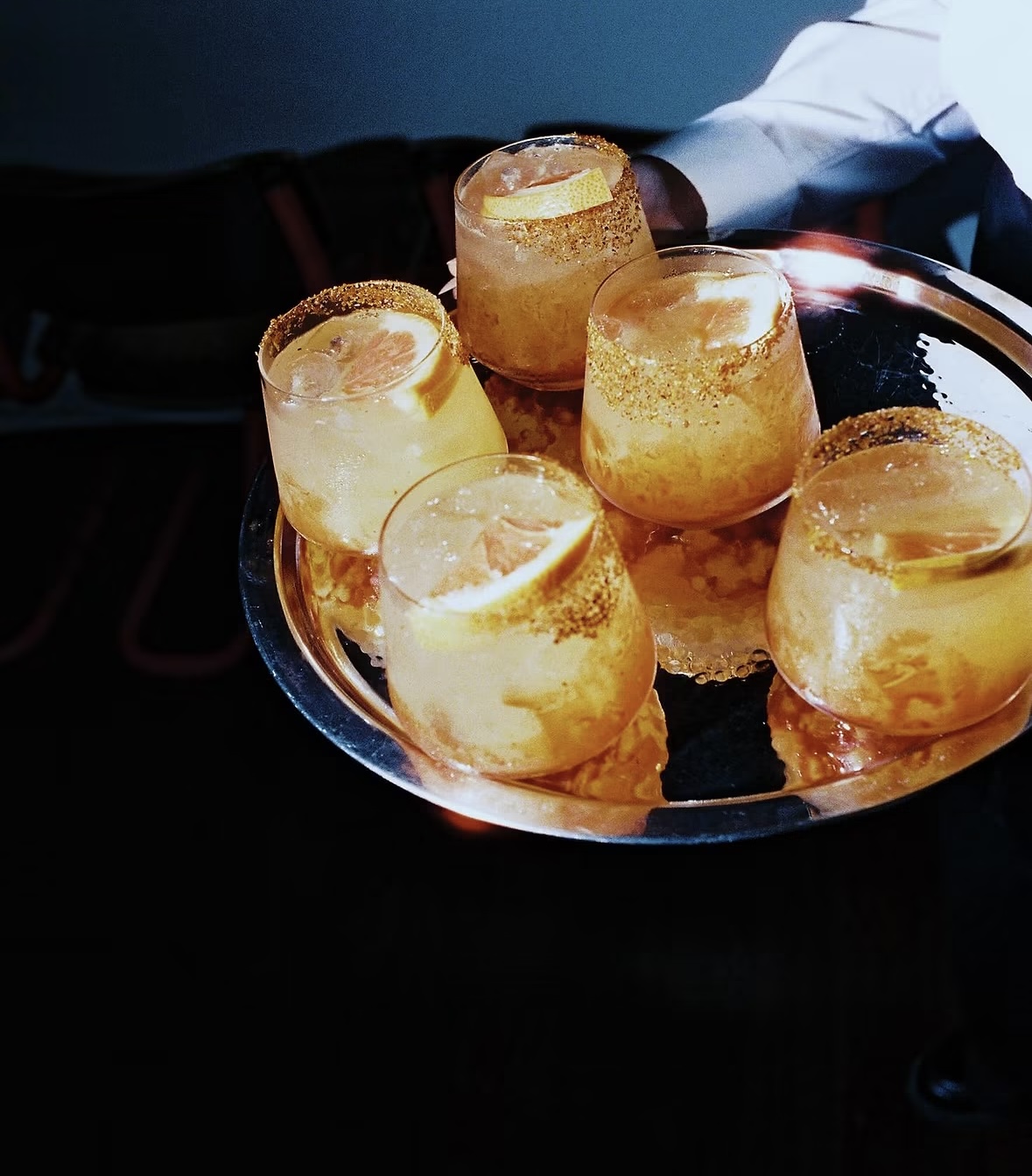 Cocktails on the tray